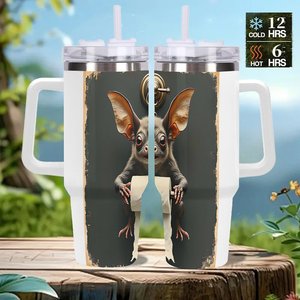 Stainless Steel Tumbler 40oz With Bat Design For <b>Coffee</b> Or Tea - Product Image 2
