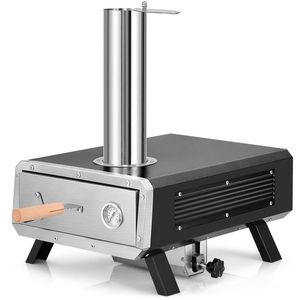 Portatile per esterni forno per Pizza da 12 pollici rotondi per Pizza in pietra a Pellet per cucinare all'aperto - Product Image 4