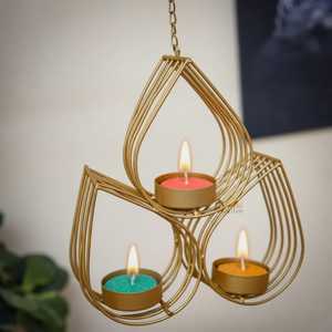 Skies Trader Black Metal Circle <b>Wall</b> Candle Holder Modern Geometric Iron <b>Sconce</b> Hanging Glass Votive Tealight Stand Home Art - Product Image 2