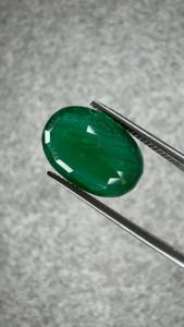 Émeraude naturelle de 4,27 carats, provenant de la mine de Zambie, de forme ovale, vert profond, pierre précieuse pour bague de luxe, pendentif, bijoux personnalisés - Product Image 3