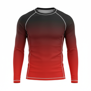 Maillots de protection anti-UV pour hommes de qualité supérieure, vêtements de sport, logo personnalisé, impression numérique, couleur unie, légers, 160g Polyester/Nylon - Product Image 1