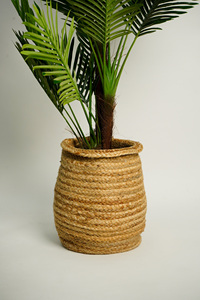 Hand Braided Eco-Friendly Mini Modern <b>Square</b> Jute Storage <b>Basket</b> Natural Harvest for Living Room Bedroom Home Decor - Product Image 4