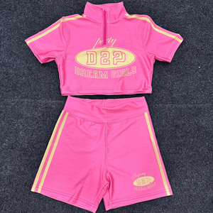 Summer Unisex Oversize T-Shirts Shorts Polyester/Cotton Breathable <b>Lightweight</b> High Quality Custom Printing Logo Suit - Product Image 3