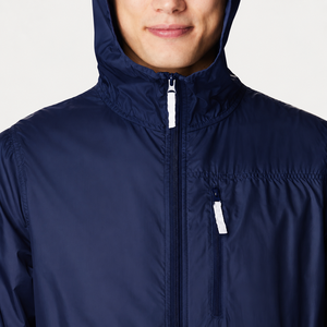 Men's Hooded Woven <b>Windbreaker</b> Jacket Stand Double Color Full Zipper Solid Lightweight Waterproof Autumn Casual Outdoor - Product Image 5