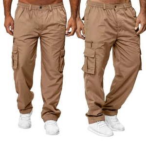 Joggers cargo décontractés pour hommes, taille haute, en polaire chaude, avec cordon de serrage, pour le printemps, l'hiver et le travail en extérieur - Collection 2026 - Product Image 5
