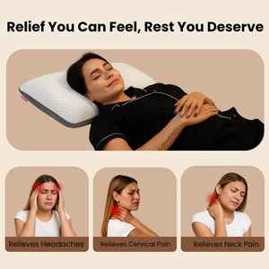 Almohada ortopédica de espuma viscoelástica estándar Cervical Araami, cómoda, de rebote lento para cama, función de sueño, almohadas y posicionadores - Product Image 3