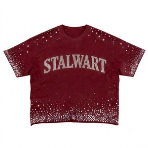 เสื้อยืดคอกลมแขนสั้นทรงปกติสำหรับผู้ชาย Stalwart IMPEX ประดับด้วยคริสตัล  ป้องกันการเป็นขุย เป็นมิตรต่อสิ่งแวดล้อม ผลิตจากผ้าถัก - Product Image 1