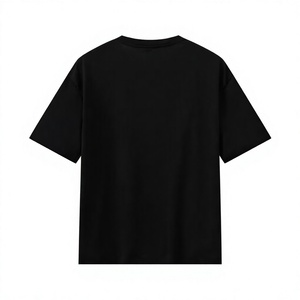 Men's Black White Short Sleeve O-Neck Regular Fit Casual T-Shirt 100% Cotton Breathable 180g Solid Color - Product Image 3