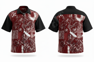 Unique Design Summer Fashion Stylish Customized Made Floral Design Dress Shirt Short Sleeve Button-<b>Down</b> Casual OEM ODM Shirts - Product Image 2