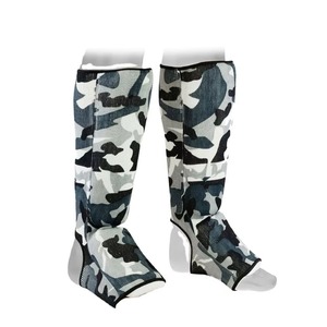 Protège-tibias camouflage pour adultes, fermeture auto-agrippante, équipement de protection léger pour le football toutes saisons - Product Image 1