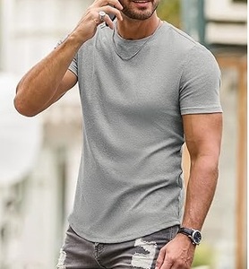 Workout Fitness Soft Cotton <b>Men</b> Running T <b>Shirts</b> <b>Slim</b> <b>Fit</b> Performance <b>Black</b> T-<b>shirts</b> <b>Men</b> <b>Slim</b> <b>Fit</b> Cotton Running <b>Men</b> T-<b>shirt</b> - Product Image 3