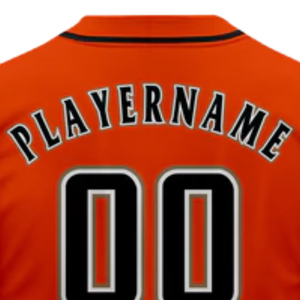 Camiseta de Béisbol Color Naranja para Hombre, Logotipo Personalizado, Uniforme de Equipo, Poliéster Transpirable de Secado Rápido, Ropa Deportiva con Botones - Product Image 4