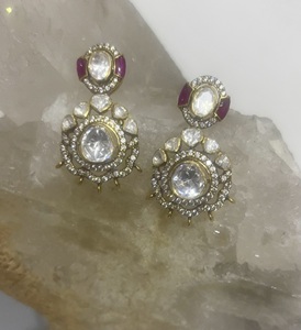 Gold Plated Silver <b>Crystal</b> Drop <b>Earrings</b> Oval Cut Rhinestone Flower Design Women's Wedding Classic Jewelry - Product Image 6