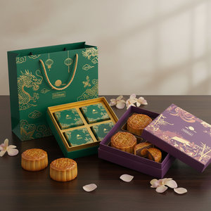 Eco Friendly Custom Printing Personalized <b>Box</b> Mid Autumn Festival Mooncake Packaging <b>Box</b> for Food Grade Gift Packaging - Product Image 2