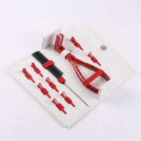 Pince à extensions capillaires TEEJAY H36, ensemble d'outils métalliques de couleur rouge pour l'installation et le retrait