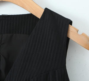 Trajes de poliéster transpirables y cortavientos para mujer, novedad 2026, elegantes, con cuello redondo, botones y hebillas metálicas, color negro, ¡gran oferta! - Product Image 5