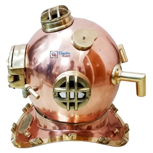 Casco de Buceo Antiguo de Cobre y Latón Pulido, Modelo Mark V, para Buceo en Aguas Profundas, Coleccionable - Product Image 3