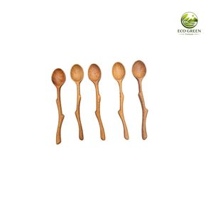 Cucharas de Té Largas de Madera Roja con Baño de Oro Rosa, Duraderas, 30 ml, Diseño Minimalista, Utensilios de Cocina Ecológicos - Product Image 5