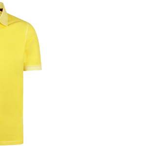 Polo Personalizado para Hombre, Amarillo, Manga Corta, Tejido Piqué, Casual, Color Sólido, Cierre de Botones, Corte Regular - Product Image 2