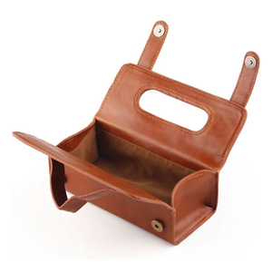 Leather Toiletry <b>Bag</b> Rectangle 21x14x8cm Portable Classic Style for Bathroom Use - Product Image 2