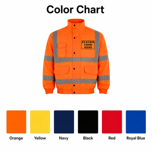 Veste de sécurité haute visibilité, veste de travail réfléchissante, veste de travail imperméable pour travaux en extérieur, veste de travail orange avec logo personnalisé - Product Image 5