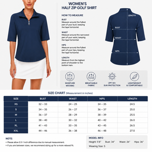 Camiseta de golf personalizada con logo para mujer, cuello en V, media cremallera, estampado por descarga, manga corta, tela de malla transpirable, top deportivo de alto rendimiento - Product Image 4
