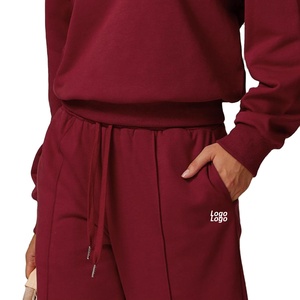 Pierna ancha plana delantera para mujer, poliéster/algodón, antibolitas, cierre de cordón antiarrugas, ropa deportiva para gimnasio y Yoga de invierno - Product Image 5