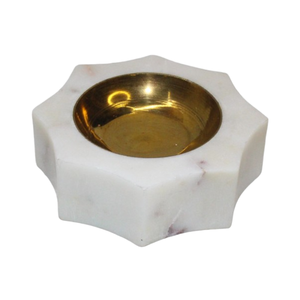 Designer White Marble Candle Holder | Star Cut Stone <b>Tealight</b> for Home Decoration I Export Quality Marble Decor - Product Image 1