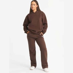 Ensemble de survêtements personnalisés pour femmes, sweat-shirt en polaire, sweat-shirt à capuche oversize à demi-zip, couleur menthe - Product Image 1