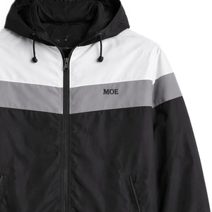 เสื้อแจ็คเก็ตไนลอนน้ำหนักเบาแบบทูโทนสำหรับผู้ชาย กันน้ำ สวมใส่กลางแจ้ง สตรีทแวร์ รับทำโลโก้ คุณภาพสูง ขายส่ง MOQ ต่ำ - Product Image 4