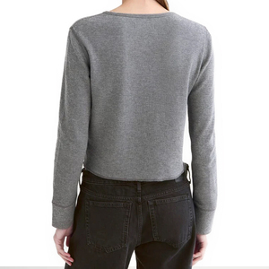 Cardigan gris en tricot à manches longues pour femme, boutonné, motif floral, respirant, style vintage, décontracté pour l'été - Product Image 4