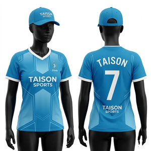 Uniforme de Fútbol Femenino, Jersey de Poliéster Premium de 190 GSM, Absorbente de Humedad, Estilo Raglán Gris, Impresión Personalizada por Transferencia Térmica - Product Image 4