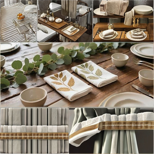 Serviettes de table en coton colorées modernes, réutilisables, imprimées, parfaites pour les mariages, les fêtes, les célébrations et la décoration de table raffinée - Product Image 3