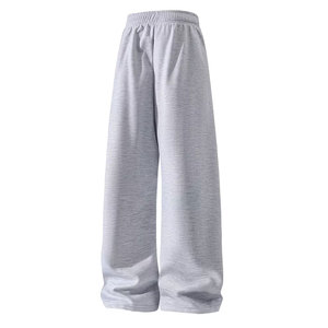 Pantalon long ample à jambe droite de couleur unie pour homme et couple, idéal pour le sport et le fitness printemps/été - Product Image 1