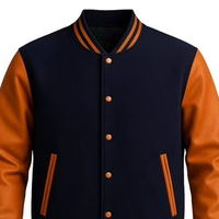 Veste bomber varsity en cuir et polaire d'hiver avec broderie de haute qualité, logo personnalisé, streetwear, pour hommes