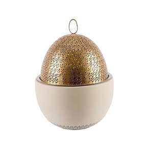 Cazuela de Metal con Forma Redonda, Accesorio de Cocina de Mesa Dorado con Soporte para Olla, Diseño Lujoso Hecho a Mano DE LA Mejor Calidad - Product Image 1