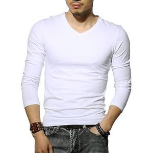 เสื้อผ้าผู้ชายแขนยาวสีขาวใส่สบาย สั่งซื้อจำนวนมากทุกวัน - Product Image 2
