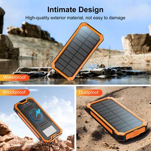 Power Bank Solare Portatile 20000mAh 22.5W, Caricabatterie Esterno per Esterni con 2 Porte USB, 1 USB-C, Torcia Integrata Luminosa EDC - Product Image 6