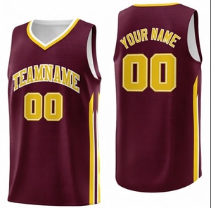 Camiseta de Baloncesto Roja Personalizada, Cuello en V, Sin Mangas, Sublimada, Uniforme de Malla, Nombre del Equipo, Número 00, Unisex, Adulto, Ropa Deportiva Transpirable - Product Image 2