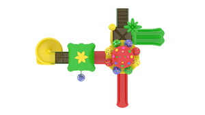 Structure de jeu extérieure Little Fingers Multi Play Station en acier, plastique et métal - Product Image 4