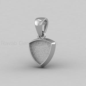 High Quality 925 Sterling Silver 10mm Trillion Blank Bezel Cup Charm Pendant Setting for DIY Keepsake Breastmilk Resin Jewelry - Product Image 2