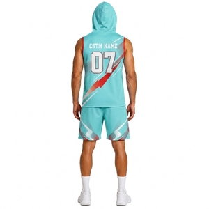 Uniforme de Fútbol Americano Personalizado 7 contra 7 sin Mangas con Capucha, Jersey Deportivo y Pantalones Cortos de Equipo para Entrenamiento y Torneo - Product Image 2