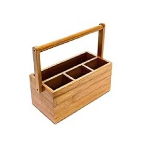 Organizador de Cocina de Madera Hecho a Mano con Compartimentos, Ideal para Utensilios, Herramientas de Manualidades y Organización del Hogar - Product Image 1