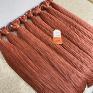 Extensiones de cabello humano Remy liso Natural de grado 12A 99J Color caliente Full-to-End Vietnam Cierres de cabello crudo 1B Tipo de extensión - Product Image 2