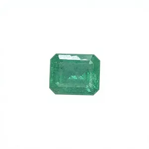 Émeraude naturelle certifiée du Zambie, taille octogonale, pierre à bon lustre, pierre précieuse non montée pour la création de bijoux, 1,73 carat - Product Image 1