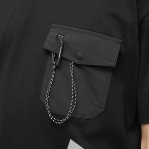 Camiseta Premium de Algodón Grueso con Bolsillo Extra Grande para Hombre, Estilo Urbano Personalizado, Cuello Redondo, Marca Privada - Product Image 6