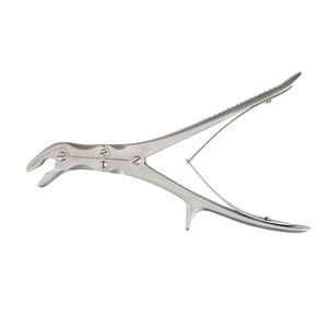 Rongeur à os manuel à action composée en acier inoxydable, instrument chirurgical orthopédique de précision pour la coupe et la préhension osseuse - Product Image 3