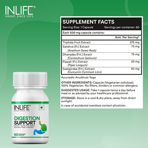 Digestion Formula Capsules 60 Vegetarian Capsules Herbal Botanical <b>Blend</b> Plant Based Ingredients <b>Bottle</b> Pack - Product Image 2