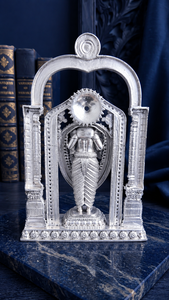 Idole de Tirupati Balaji plaquée argent 999 de Jaipur Metals |   100% Laiton |   Durable |   Cadeau de Diwali |   6 X 2,5 X 9,5 cm |   98 g - Product Image 5