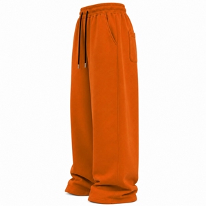 Winter Cotton Blend Fleece Streetwear <b>Pants</b> Women <b>Wide</b> <b>Leg</b> Jogger Relaxed Oversized Fit Elastic Drawstring Waist <b>Lounge</b> Bottoms - Product Image 3